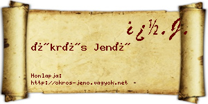 Ökrös Jenő névjegykártya